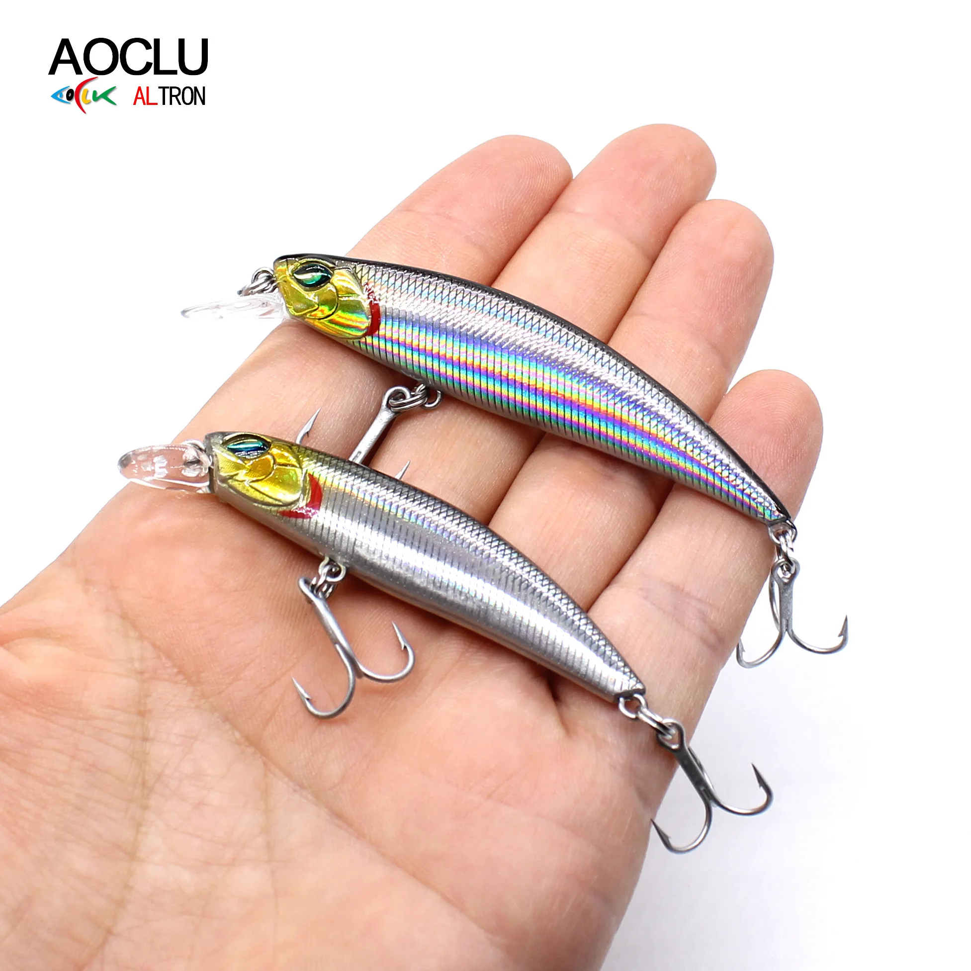 

AOCLU wobblers Jerkbait 12 Colors 7cm 9g Hard Bait Small Minnow Crank Fishing lures Bass Fresh Salt water tackle sinking lure