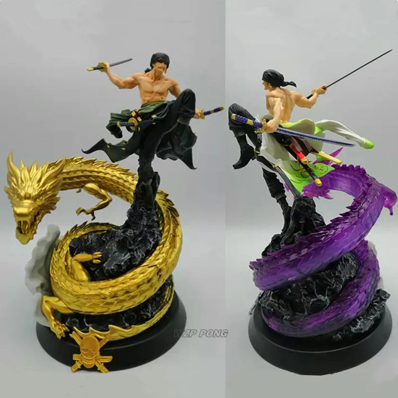 35cm Anime One Piece Kimono Roronoa Zoro Dragon Battle Form Figurine Dolls Toys PVC Action Figure Collectible Model Toy Gift | Игрушки и