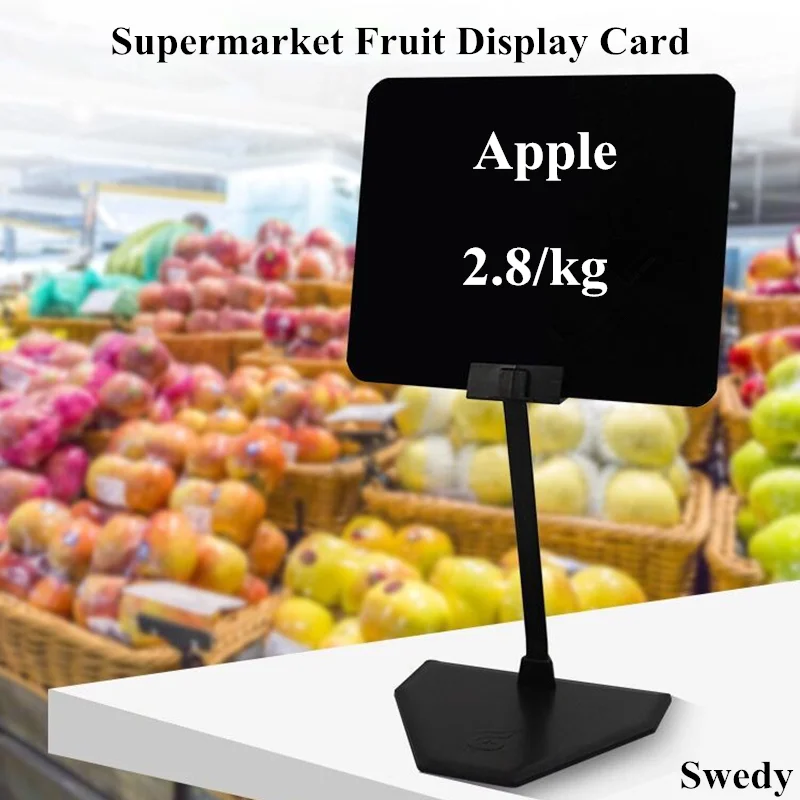 A5 210x148mm Plastic Supermarket Fruit Vegetable Price Tags Display Stand Rewrite Table Products Price Sign Card Holder Stand pop advertising folder supermarket price tag clip stand label holder plastic clips