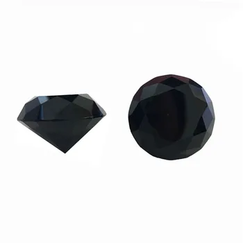 

30mm-150mm Black Crystals Faceted Diamond Paperweight Decoration Glass Diamonds For Birthday Party Gift Home Office