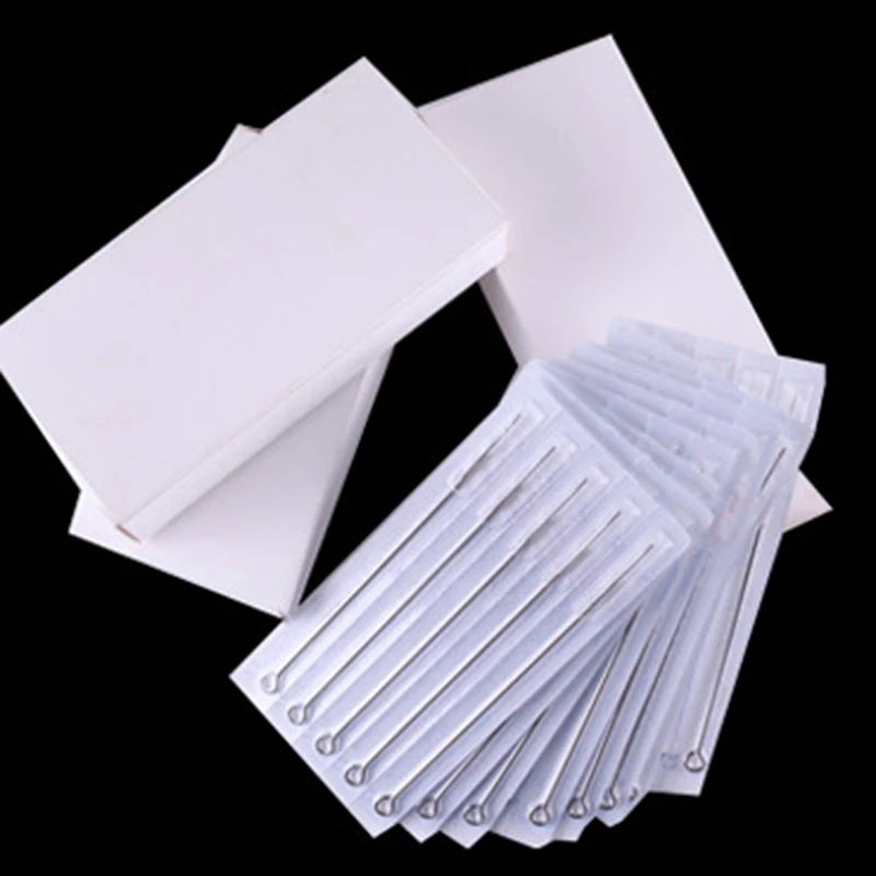 50pcsTattoo Needles Stianless Medical Disposable Permanent Makeup Microblading Round Liner Needles for Tattoo Machine Gun Tattoo