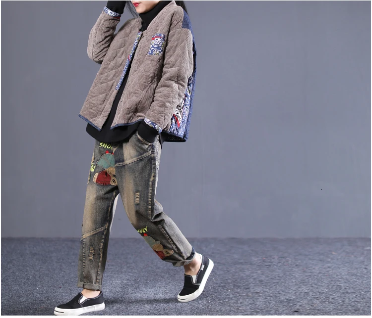 Max LuLu зимняя Роскошная Корейская Дамская одежда в стиле панк женские вельветовые куртки с принтом парки свободного покроя винтажное теплое Стеганое пальто