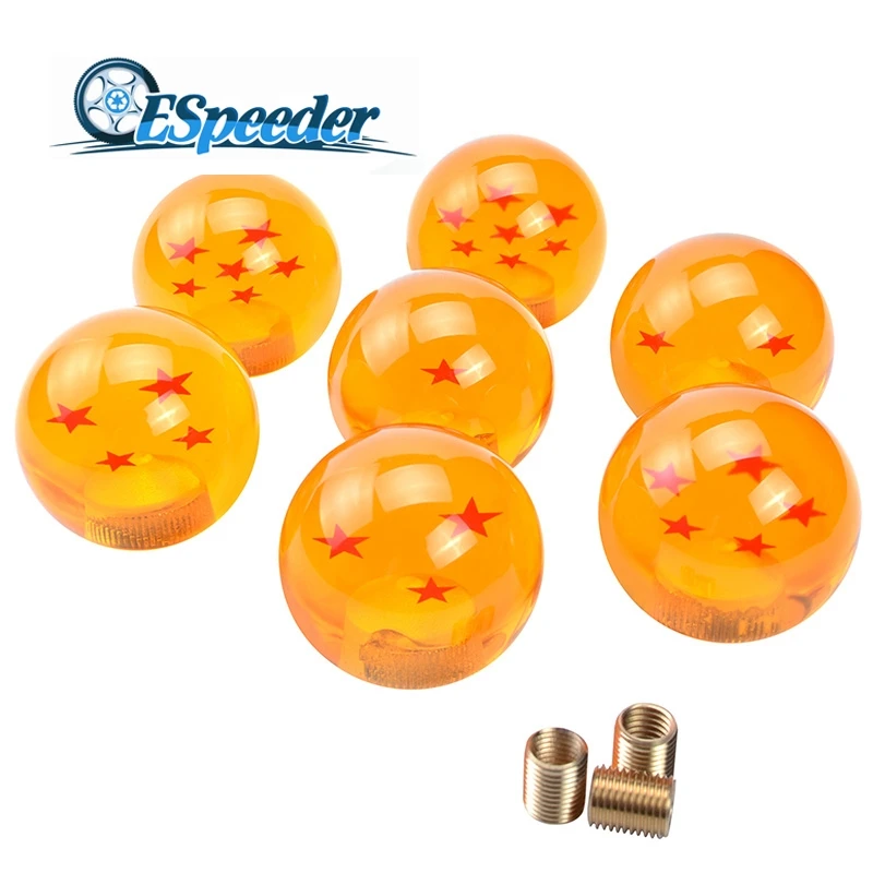 

ESPEEDER Dragon Ball Gear Shift Knob Racing Stick Cool Acrylic Shift Knob With Screw Nut Round Thread Shifter For Universal Car