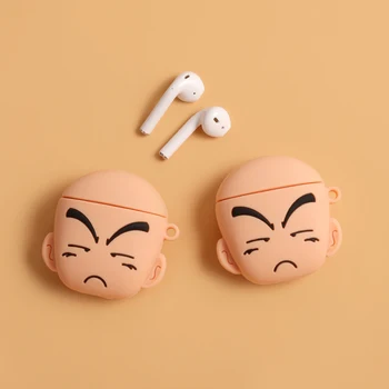 

Anime Dragon Ball Kuririn Earphone Case Piccolo Goku Cover for AirPods 1 2 Bluetooth Headset Charging Box Cool Cases with Hook
