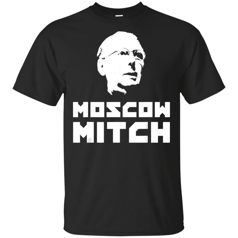 Футболка для мужчин и женщин черная с защитой от Митча Mcconnell черный Бесплатная