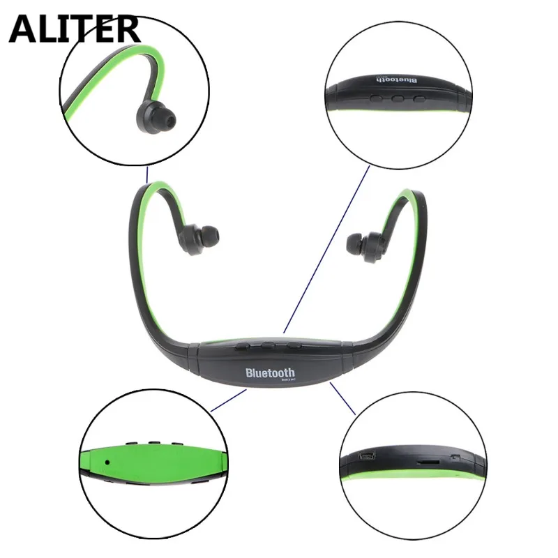 ALITER Bluetooth наушники спортивные музыкальные шейные наушники TF слот FM радио Вождение бег