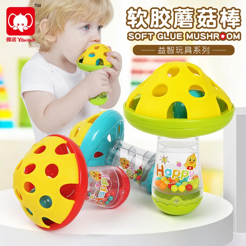 

Rattle to comfort baby molar toys Music rhythm stick 0-1 years old baby teether toy hand grip rattle