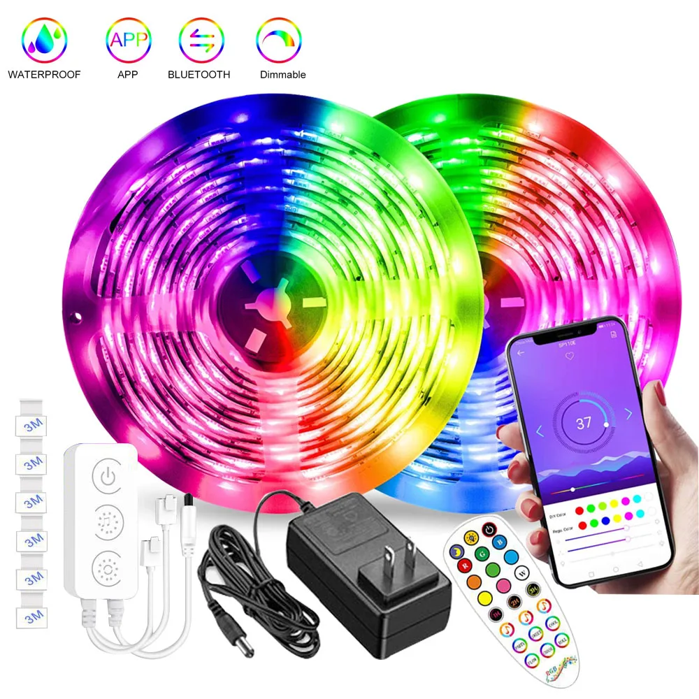 Dream Цвет Светодиодные ленты огни меняется с несколькими цветами RGB чеканка эффект