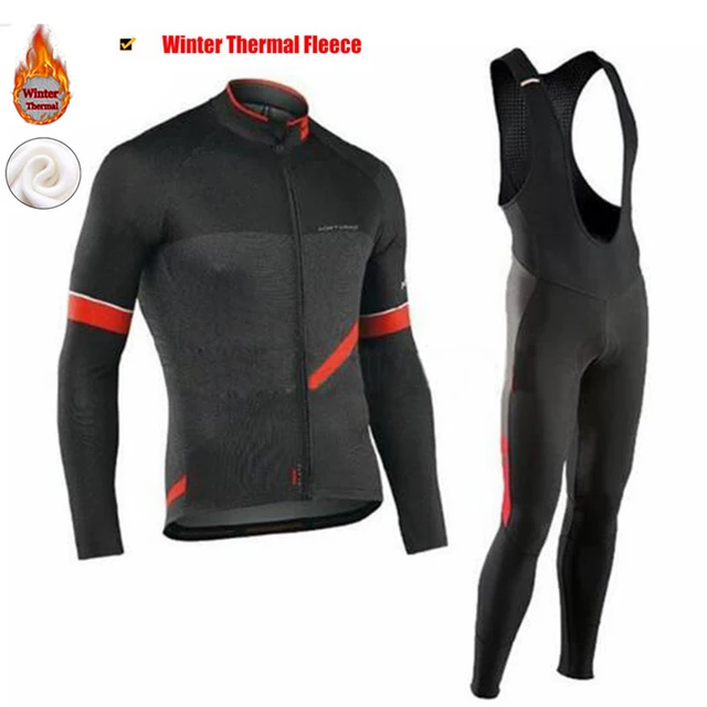 US $19.49 2020 Team Northwave Men Warm Sports Riding Cycling Jersey Winter Thermal Fleece Long Sleeve Jersey 