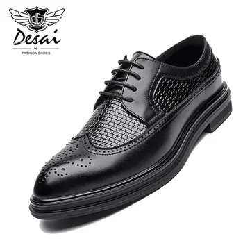 

Men Patent Leather Brogues Formal Shoes High Quality Designer Luxury Elegant Fashion Oxford Men Dress Shoes