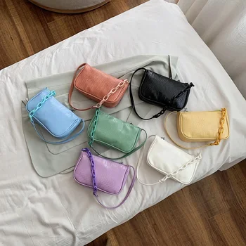 

Retro Alligator Pattern Handbag For Women PU Leather Solid Color Shopping Totes Ladies Casual Shoulder Bag Stylish Messenger Bag