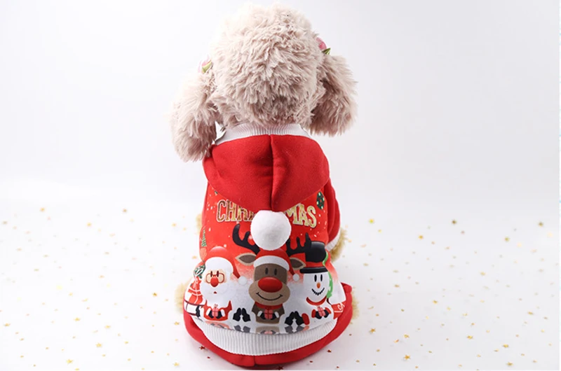 Pawstrip, Рождественская Одежда для собак, зимний комбинезон для щенка, праздничная Толстовка для собак, мягкая флисовая одежда для маленьких собак, одежда для бульдога, шпица