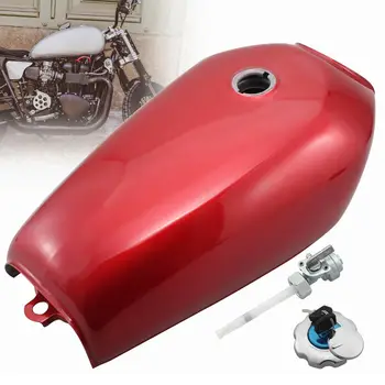 

9L 2.4 Gal Motorcycle Retro Fuel Oil Gas Tank Cafe Racer Vintage With Tap+Key+Lock Cap For Honda CG125 Honda CG125S CG250