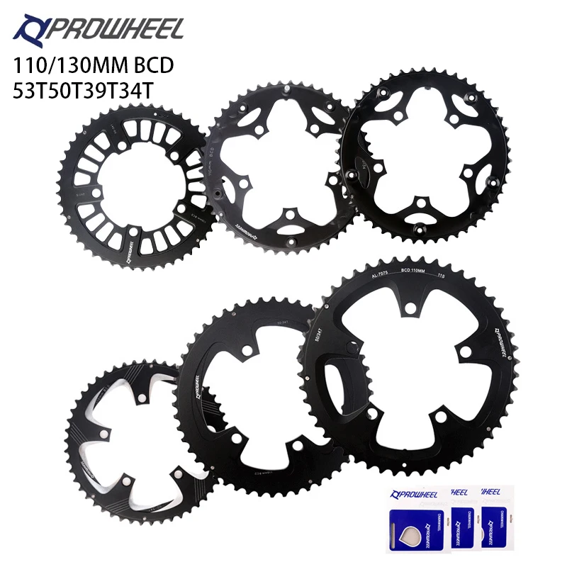 PROWHEEL Road Bicycle Sprockets 110BCD 130BCD Crankset Chainwheel 34/39