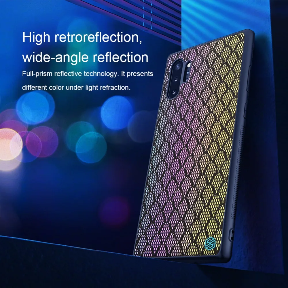 Для samsung Galaxy Note 10 Plus чехол NILLKIN Twinkle Сетка из полиэстера светоотражающий чехол для samsung Note 10 Plus чехол 10