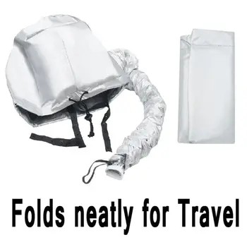 

Portable Soft Hair Drying Cap Bonnet Hood Hat Blow Dryer Attachment Gray Dry Hair Cream Cap For Women