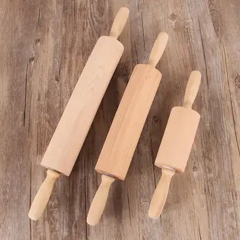 

Multifunctional Practical Convenient Durable Wooden Non-Stick Rolling Pin Pastry Flour Cake Dough Roller Kitchen Baking Tool