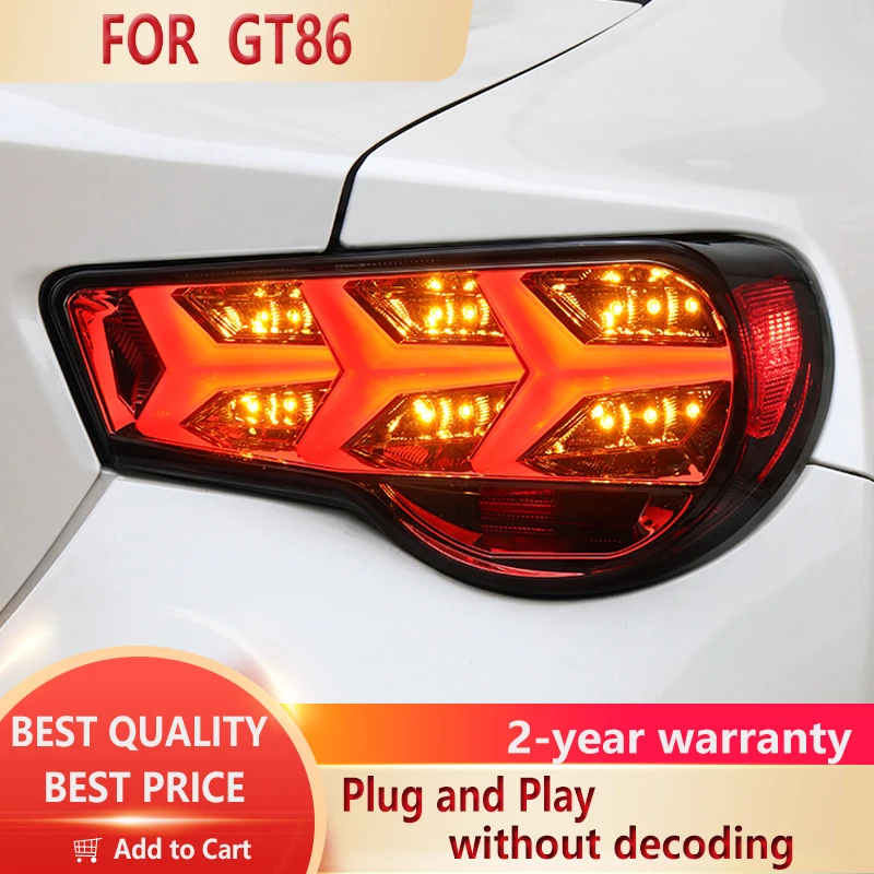 

For Toyota GT86 Subaru BRZ LED Taillight 2013-2017 Rear Fog Lamp Turn Signal Light Highlight Reversing and Brake Assembly