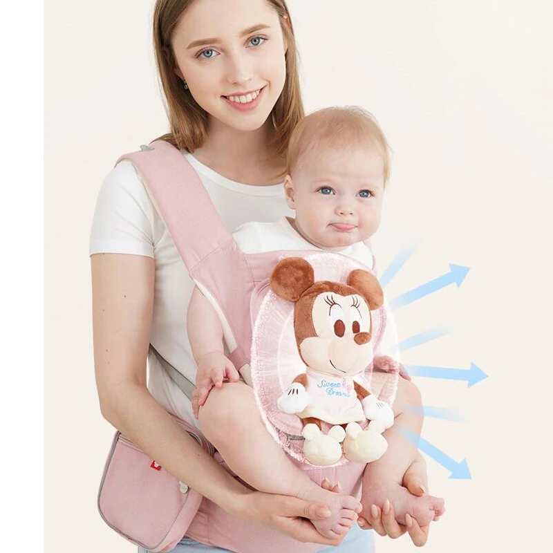 Disney 4D Multi-Function Baby Carrier Baby Waist Stool Baby Back Baby With Horizontal Front-Hold Three-In-one Lightweight Belt