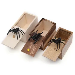 TYY – boîte en bois pour blague et blague, nouvelle collection, araignée cachée dans l'étui, de grande qualité, jouet intéressant, cadeau 