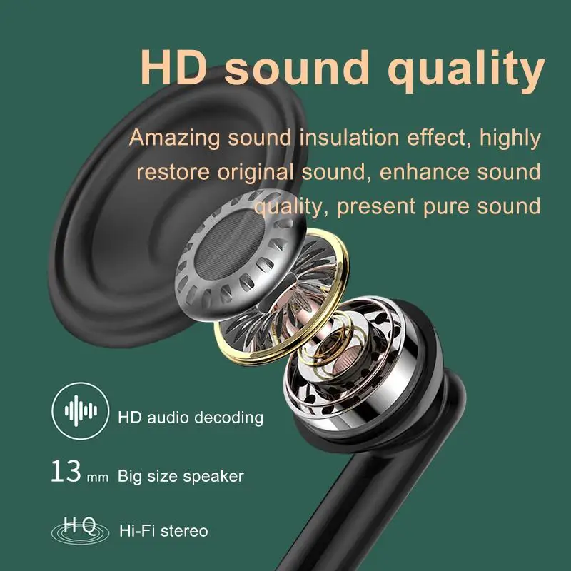 Tws Wireless Headphones Earphone Bluetooth5 0 In Ear Headset Sports HiFi Dual Stereo Mini Touch Wireless Earbud for xiaomi phone