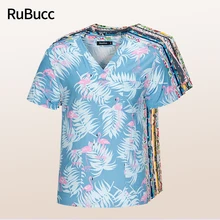 

Women Beauty Salon Work Uniforms Cartoon Printing Uniform Cute Lab Coat Clothes Short Sleeve Wear V Neck Summer Scrubs Tops