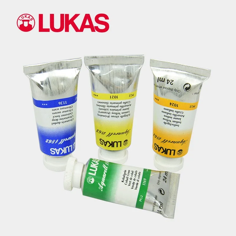 Germany imported LUKAS aquarelle 1862 artist watercolor paint 24ml 70 colors 2