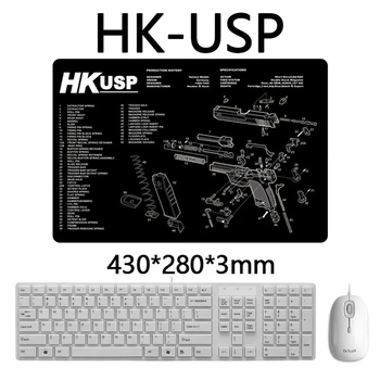 

Tactical P226 P229 XD 1911 Glock Mouse Pad Gun Cleaning Rubber Mat Hunting Multifunctional Pad With Parts Diagram Instructions