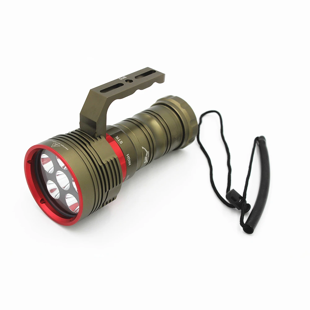 Max 6000лм портативный фонарик для дайвинга с магнитным управлением поворотный переключатель фонарь для подводного плавания лампа фонарик для дайвинга D030