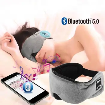 

Bluetooth 5.0 Sleep Mask Earphone With Built-in Speakers Rechargeable Eye Shades Wireless Headset Music Mic A9B7