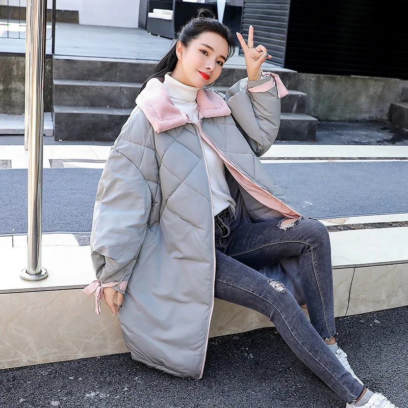 

Cotton Coat Women's Winter Thick 2018 Winter New Style Korean-style CHIC Loose-Fit down Coat Fashion Hooded Cotton-padded Jacket