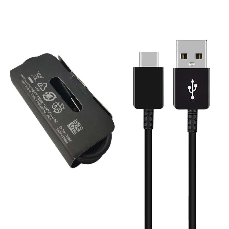 Black Samsung S10 USB 3,0 type C кабель AFC быстрое зарядное устройство type-C кабель для передачи данных для Galaxy S8 S9 S10 Plus Note 8 10 Pro A30 A50 A70 A8S A90 - Цвет: Black