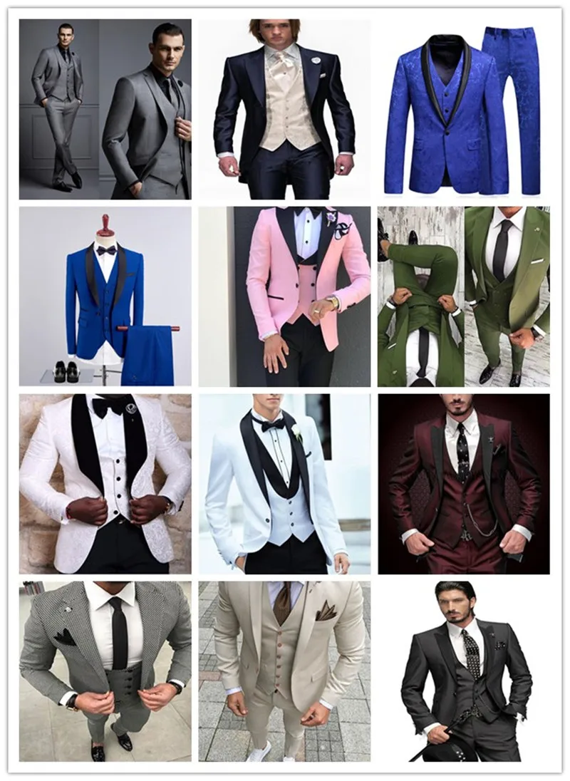 Terno Masculino Мужские костюмы (пиджак + брюки жилет) мужские для жениха смокинги с