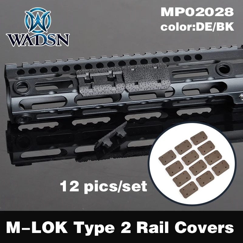 

WADSN 100 Sets Rail Cover For m-lok sysytem Accessories Airsoft mount weaver M LOK Type Softair M4 AEG MP02028 Hunting Accessory