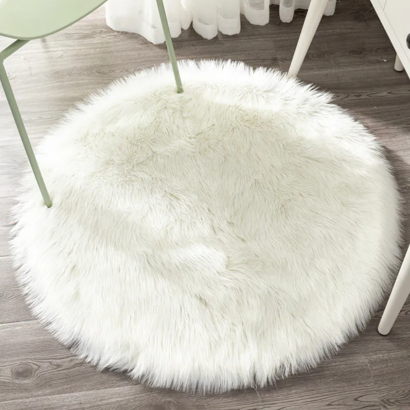 Моделирование австралийской шерсти ковер Круглый Пол коврик, Текстиль для дома хозяйственные Спальня украшения превосходные Материал удобные