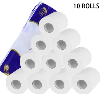 

10Pcs 3-Layer Paper Towels Roll Toilet Roll Tissue Smooth Toilet Paper Household Toilet Tissue Set