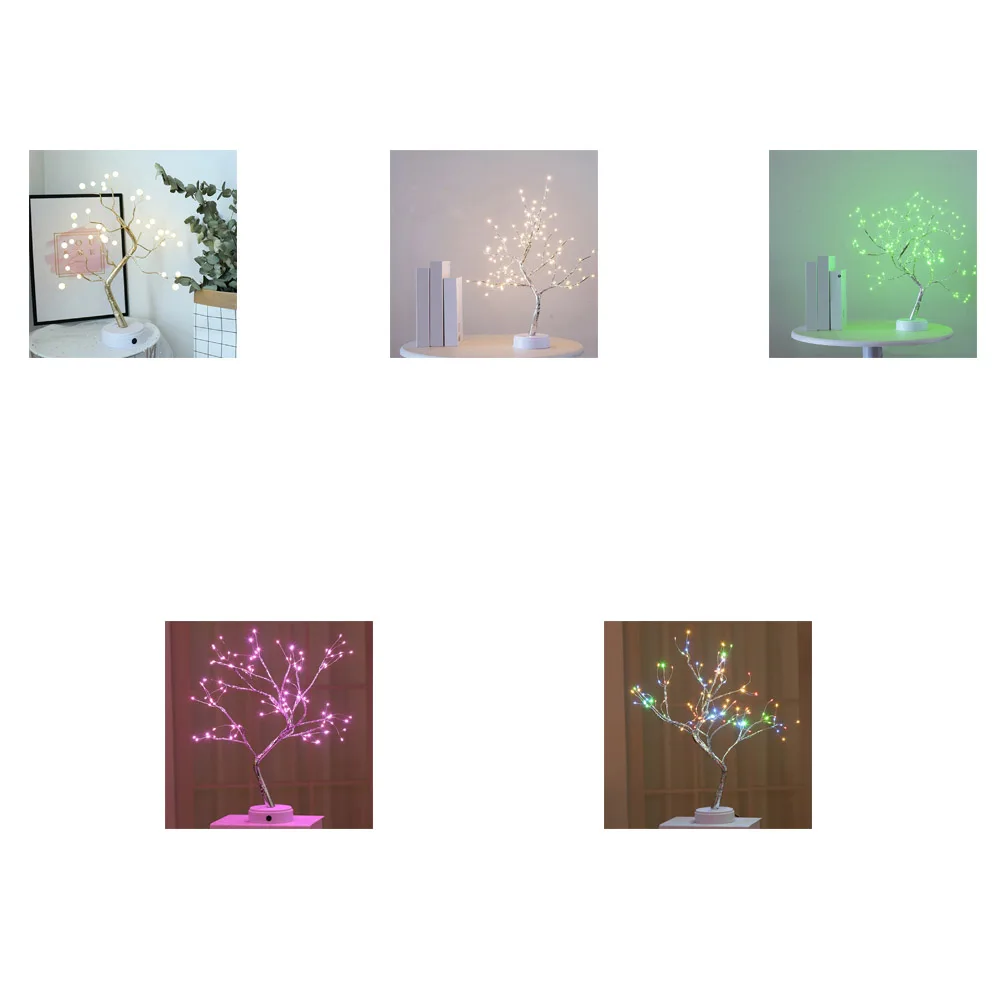 36 LEDS Night Light Bonsai Tree Light Gypsophila Lights Home Party Wedding Indoor Decoration Night Light New Dropshipping O15