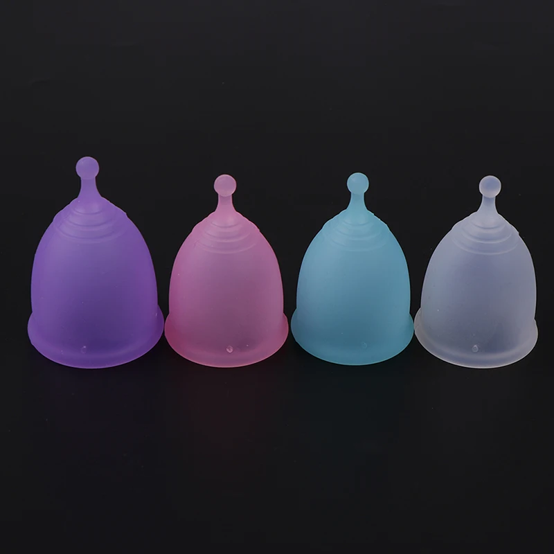 1 шт 2 размера медицинский сорт менструальная чашка мягкий силиконовый женский период гигиены многоразовые чашки случайный цвет