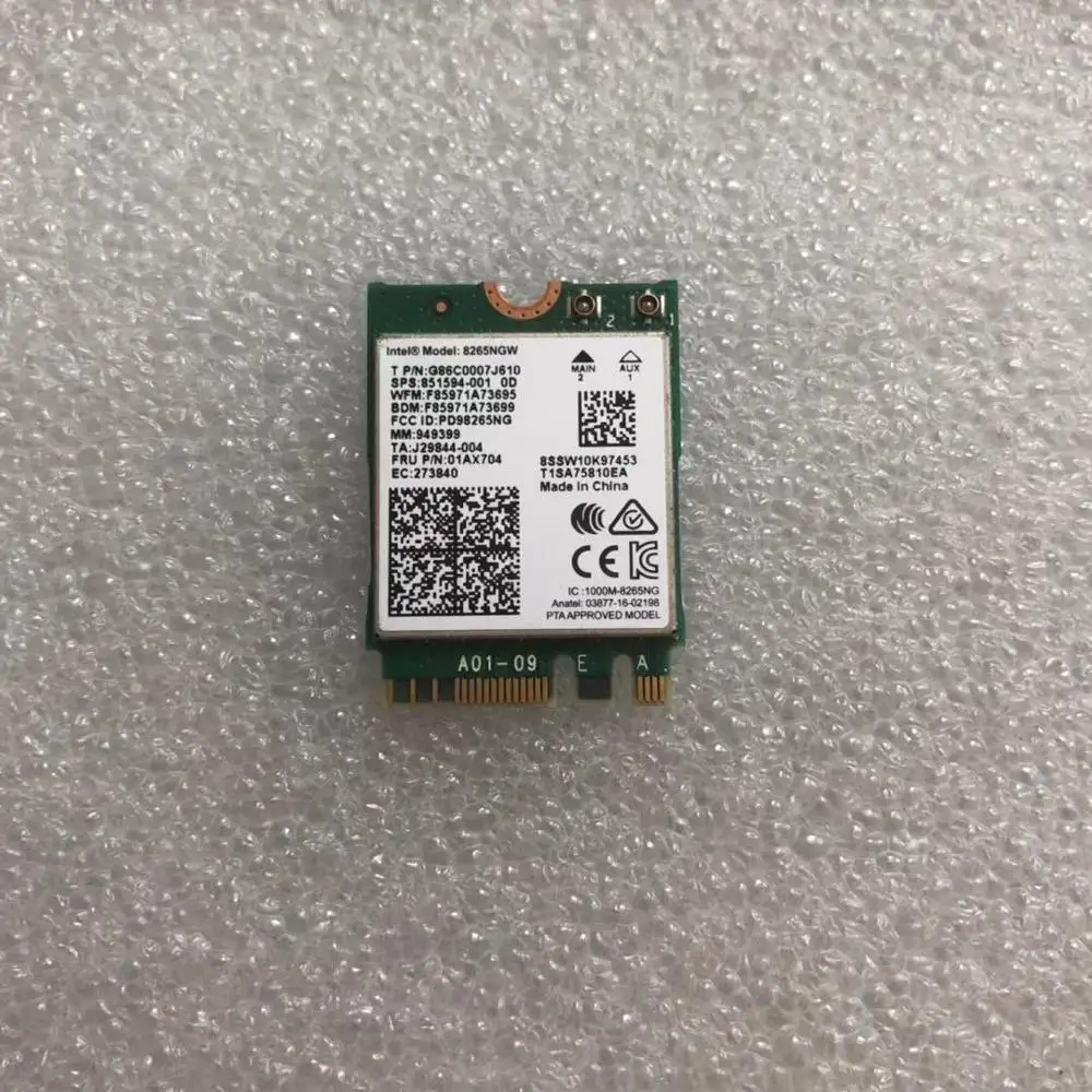 Для lenovo 01ax704 AC 8265 NGFF Intel Dual Band Sem Fio 867 Мбит/с WiFi + Bluetooth адаптер 802.11ac|Компьютерные