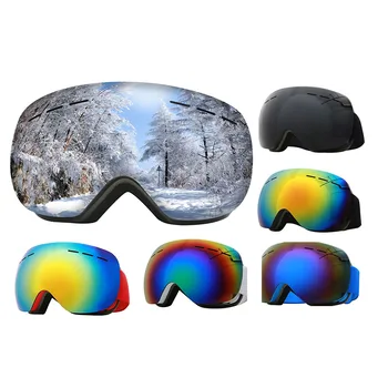 

Ski Goggles Big Snowboard Mask Glasses Ski Mask Snowmobile Goggles Skiing Accessories Double Layers Anti-fog UV400 for Adult