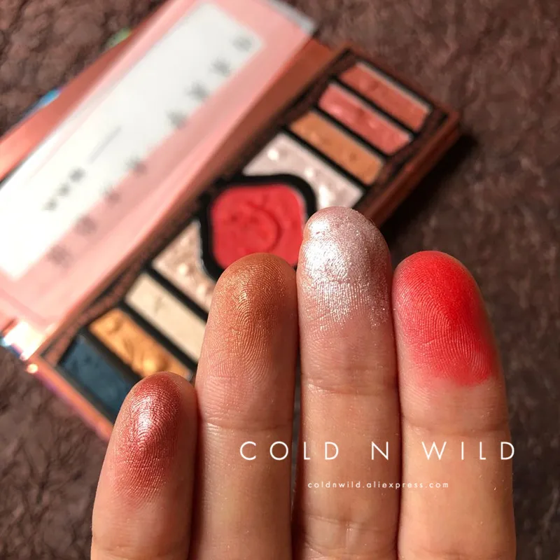 cold n wild new amazing beatifull !eyeshadow pallet highlighter blush makeup enchase eye shadow