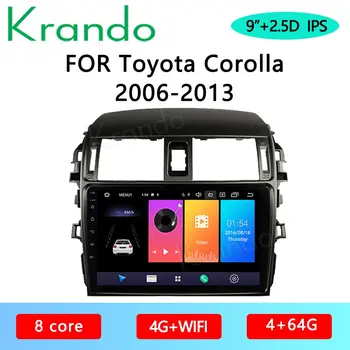 

Krando Android 10.0 9" IPS Full Touch Car Multimedia Radio for Toyota Corolla 2006-2013 Audio Gps Navigation Player Wifi Carplay