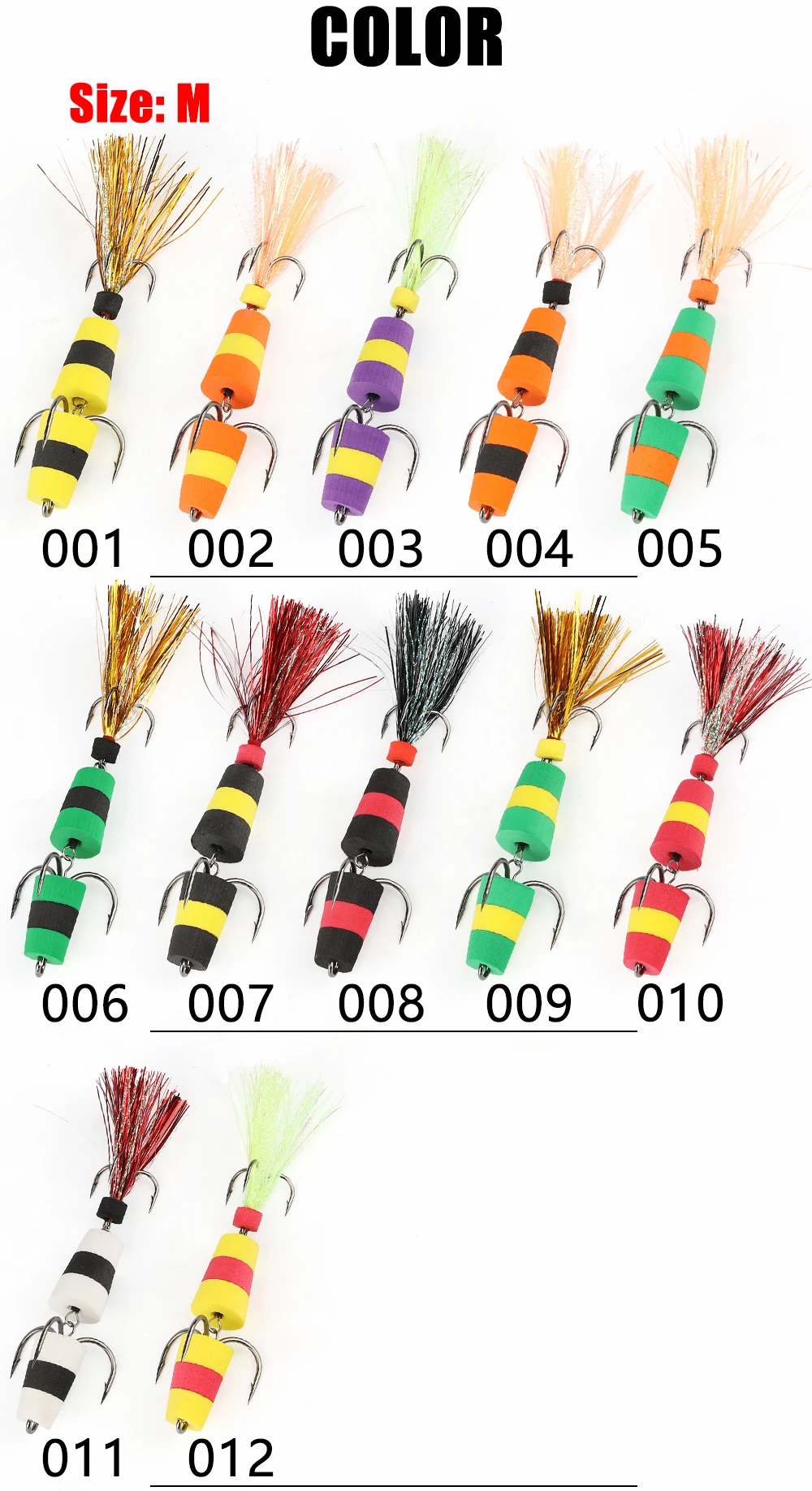W.P.E Neuer MANDULA Angelköder, mehrfarbig, Größe M/L, SwimBait, Bassköder, Insektenköder, weicher Angelköder, Angelgerät, Schaumstoffköder – Detail 6