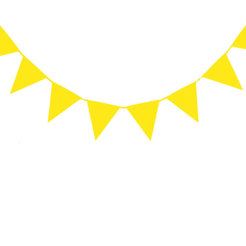 yellow 80 м белый красный синий желтый зеленый Pennats гирлянда овсянка флаги шелковая ткань баннеры Свадебная вечеринка Decoratio свадебный душ овсянка - Цвет: yellow