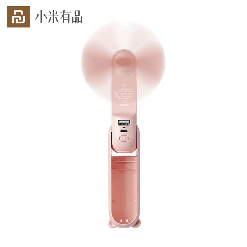 Youpin Mini Fan USB Rechargeable Foldable Handheld Operated Pocket Desk Two Speeds Whisper Quiet Power Bank For Summer | Электроника