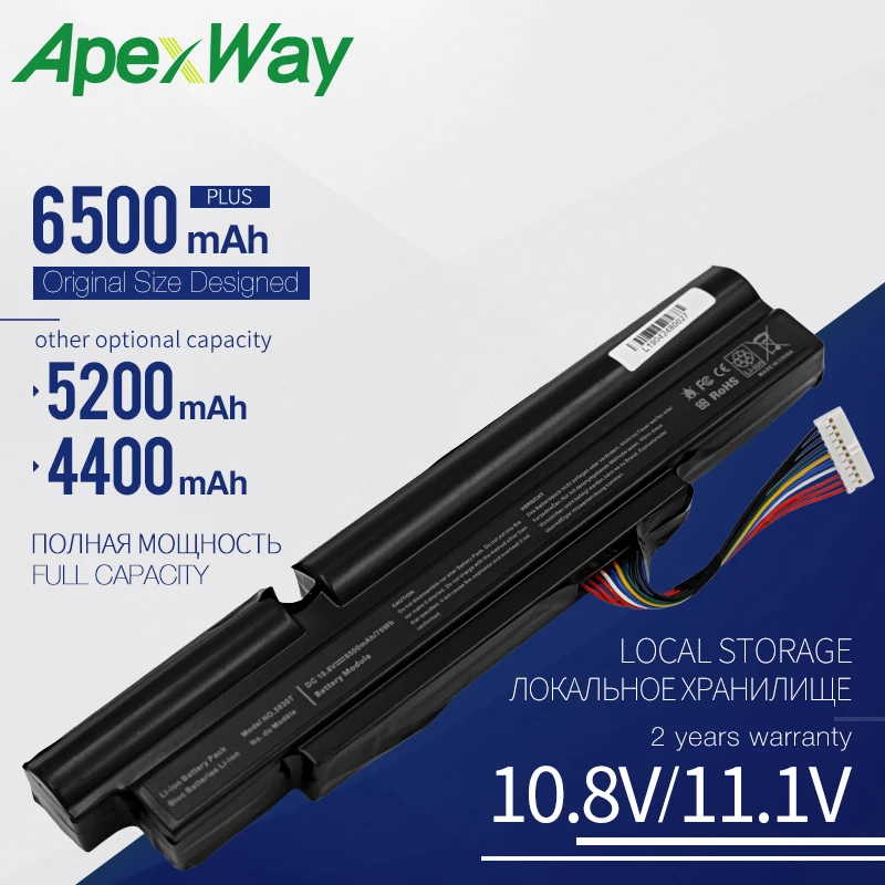 Apexway 6 ячеек Аккумулятор для ноутбука acer Aspire TimelineX 4830TG 5830T 3830TG 4830T 5830TG 3830T 3INR18/65-2 AS11A3E AS11A5E