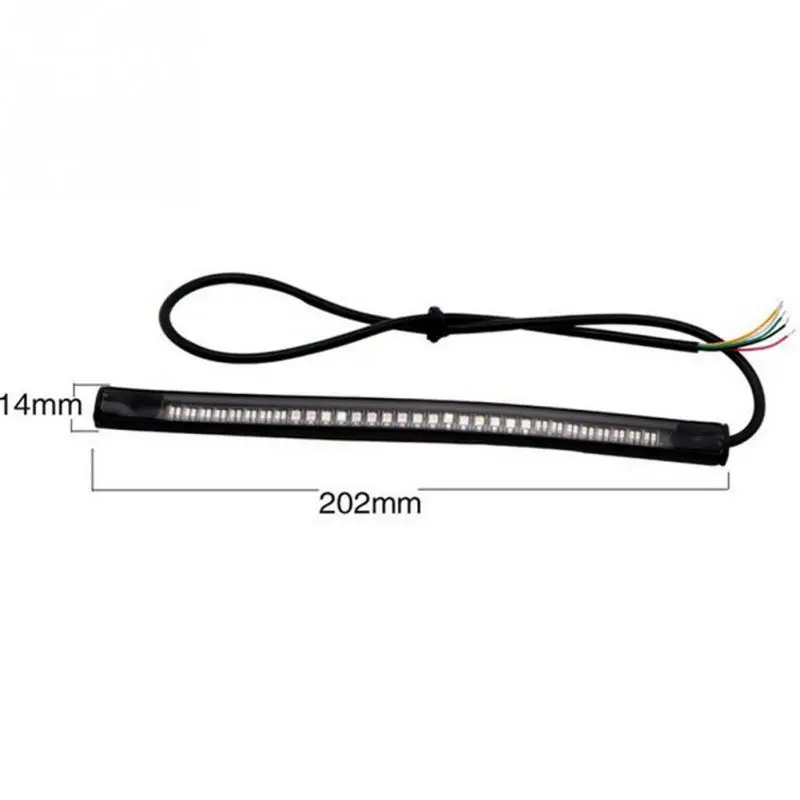 48SMD Универсальный мотоциклетный светодиодный стоп фонарь в полоску поворотный