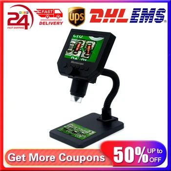 

G600 4.3" Portable LCD Digital Microscope with High Brightness 8 LED microscope digital microscopio trinocular Built in Battery