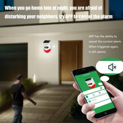 Solar Outdoor Sports Detector 433MHz Strobe Alarm System Waterproof Wireless Infrared Detector TUYA Smart Wifi Solar Alarm