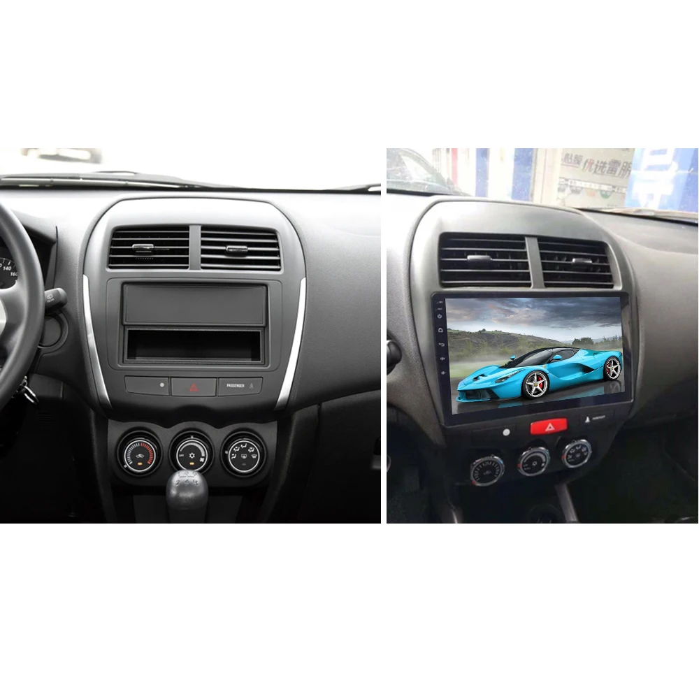 Sinosmart Android 8,1 Автомобильный gps навигатор для Mitsubishi Triton Ручной Авто/AC L200 ASX 2010- радио 2din 2.5D ips/QLED экран